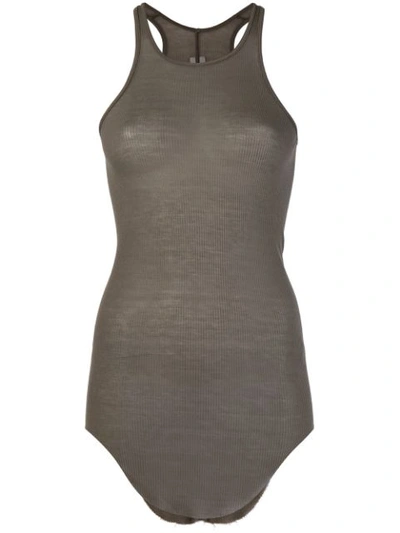 Rick Owens Curved Hem Tank Top - Grey