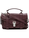 Proenza Schouler Ps1 Medium Cordovan Lux Leather Satchel Bag In Burgundy