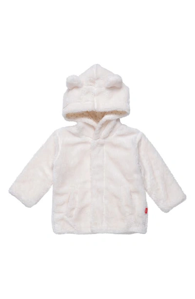 Magnetic Me Babies' Cloud Minky Fleece Hooded Jacket In White