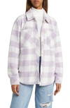 Thread & Supply Bufflalo Check Shacket In Orchid Petal
