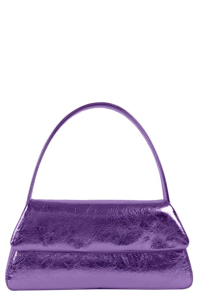 Liselle Kiss Elliot Leather Top Handle Bag In Violet