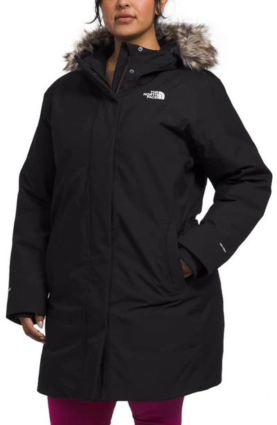 The North Face Arctic Waterproof 600-fill-power Down Parka With Faux Fur Trim In Tnf Black