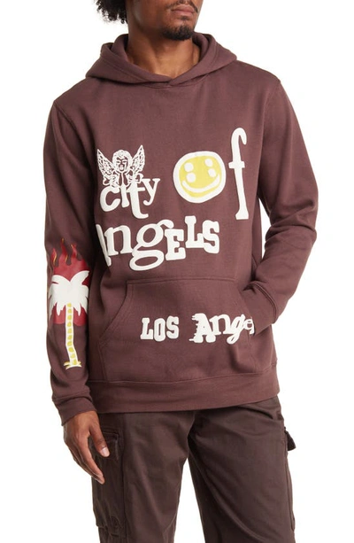 Pacsun City Of Angels Graphic Hoodie In Brown