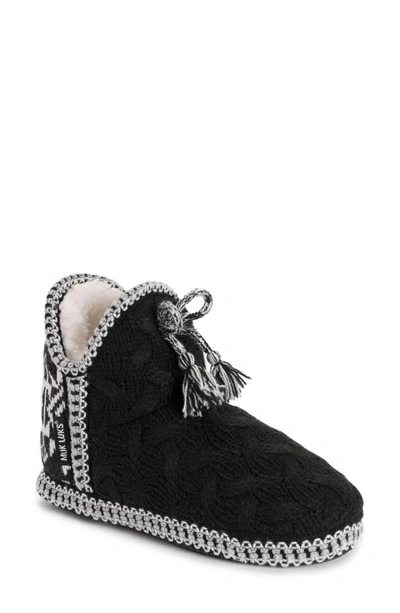 Muk Luks Amira Indoor/outdoor Slipper In Black/ White Boho