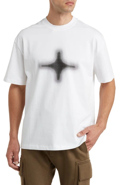 Tombogo T-star Half Tone Cotton Graphic T-shirt In White