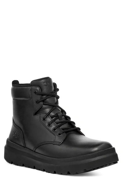 Ugg Burleigh Waterproof Combat Boot In Black