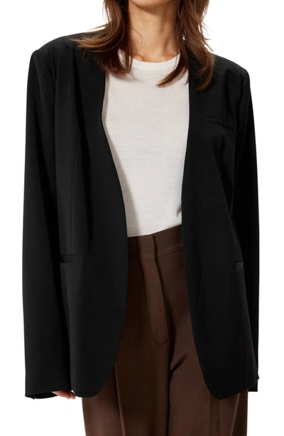 Sophie Rue Pauline Collarless Blazer In Black