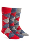 Polo Ralph Lauren 3-pack Argyle Socks In Heath