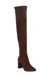 Jeffrey Campbell Parisah Over The Knee Boot In Dark Brown Suede