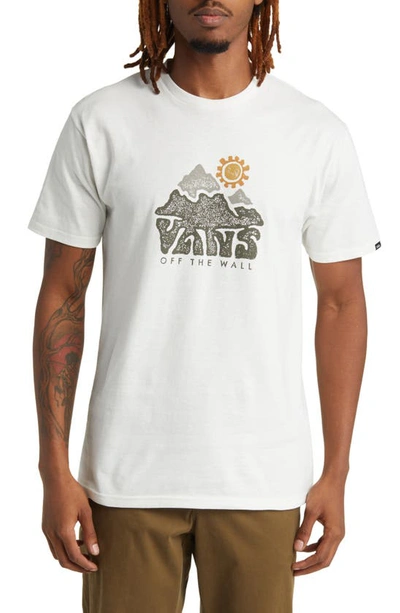 Vans Mountain View Cotton Graphic T-shirt In Marshmallow