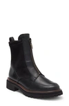 Paul Green Sheridan Lug Zip Bootie In Black Combo