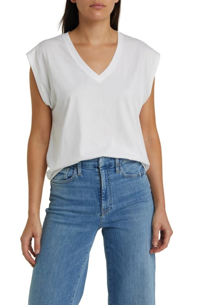 Nordstrom V-neck Cotton T-shirt In White