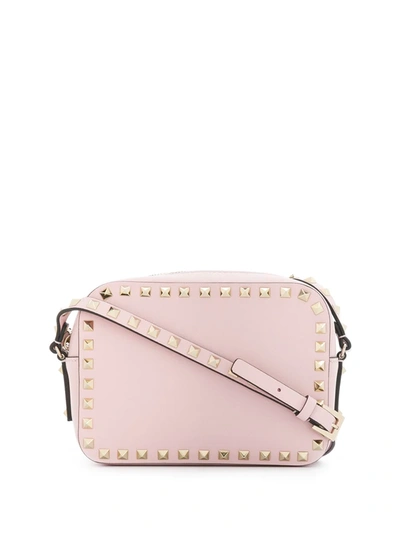Valentino Garavani Small Rockstud Leather Shoulder Bag In Pink