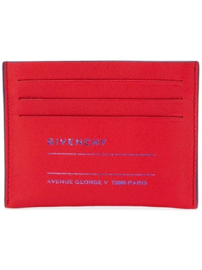 Givenchy Printed Card Holder - Red