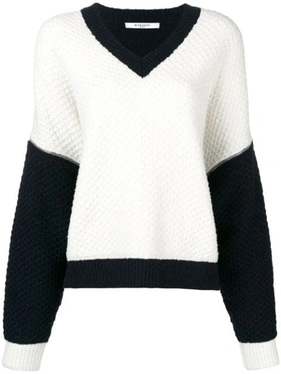 Givenchy Contrast Long-sleeve Sweater - White