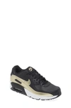 Nike Kids' Air Max 90 Sneaker In Black/ Gold/ Black/ White