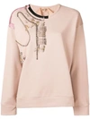 N°21 Nº21 Oversized Embellished Sweatshirt - Pink