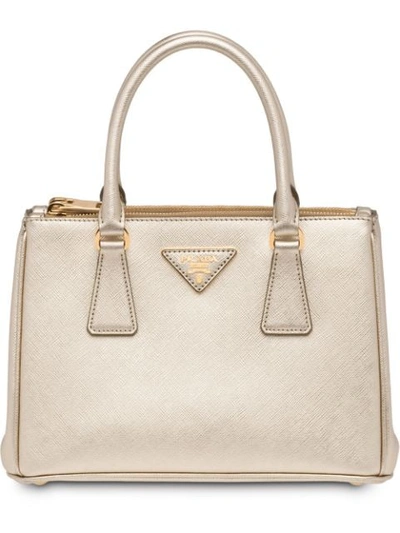 Prada Galleria Tote In Metallic