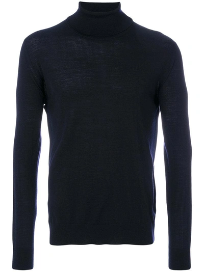 Prada Classic Roll Neck Knitted Jumper - Blue