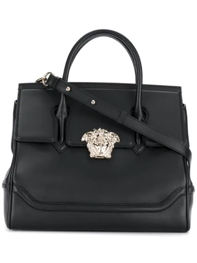 Versace Small Empire Palazzo Tote Bag In Black