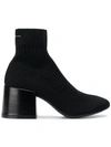 Mm6 Maison Margiela Heeled Sock Boots In Black