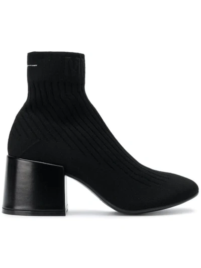 Mm6 Maison Margiela Heeled Sock Boots In Black