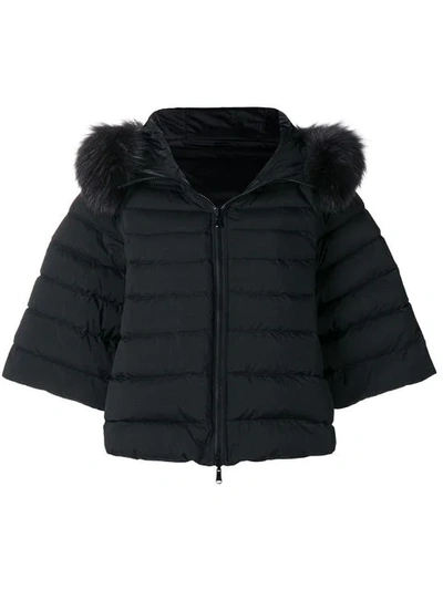 Tatras Fur Collar Oversized Padded Jacket In Black