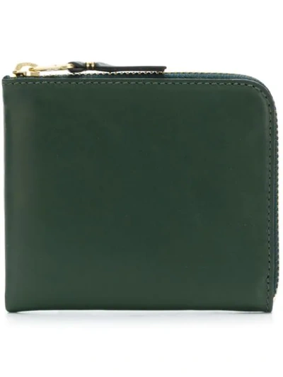 Comme Des Garçons All Around Zip Wallet In Green