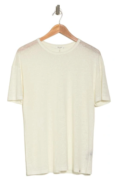 Rag & Bone Oversize Linen T-shirt In Ivory