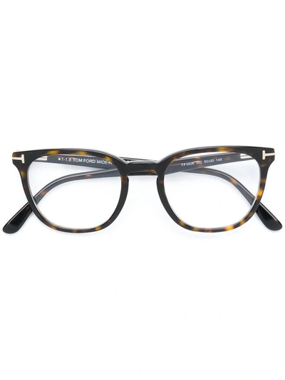 Tom Ford Eyewear Round Framed Glasses - Brown