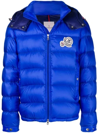 Moncler Bramant Mid-weight Short Down Jacket In Bright Blue