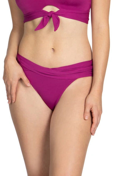 Robin Piccone Ava Twist Hipster Bikini Bottoms In Acai