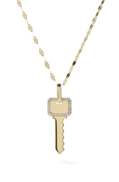 Lana Key Pendant Necklace In Yellow Gold