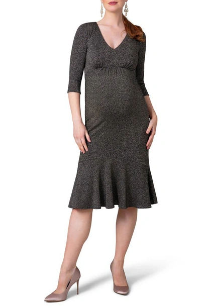 Tiffany Rose Stella Sparkle Knit Maternity Dress In Sparkle Black