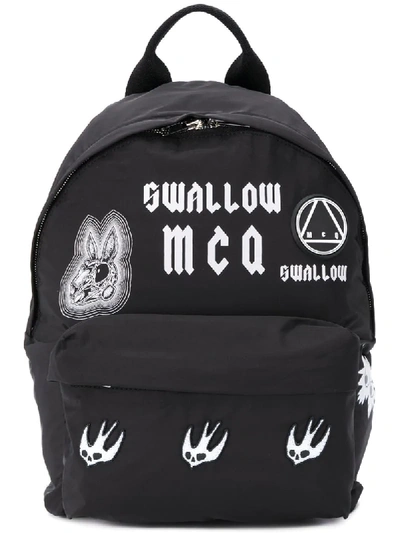 Mcq By Alexander Mcqueen Mcq Alexander Mcqueen Sponsorship Black Nylon Men's Backpack W/ Badges