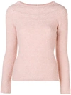 Blugirl Cable Knit Slim Jumper - Pink