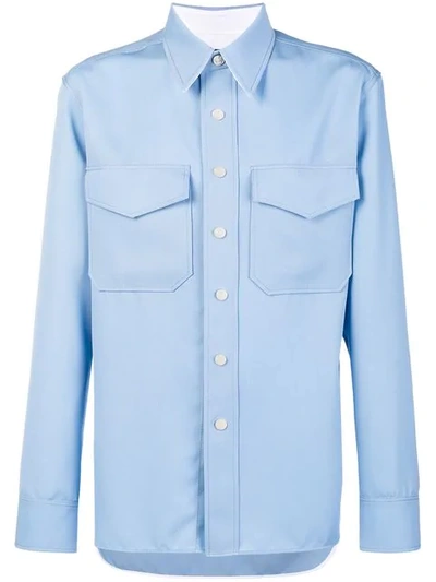 Calvin Klein 205w39nyc Patch Pocket Shirt In Blue