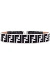 Fendi Ff Logo Embroidered Belt In White
