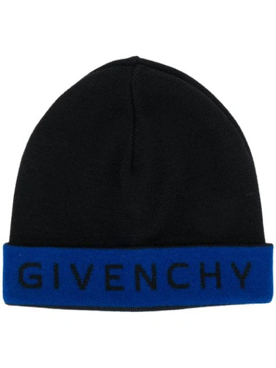 Givenchy Logo Beanie Hat In Black