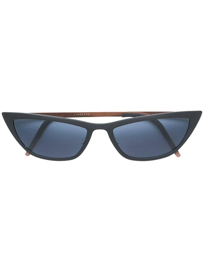 Lindberg Super Slim Cat Eye Sunglasses - Metallic