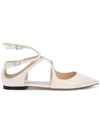 Jimmy Choo Lancer Ballerinas In White