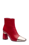 Ninety Union Two-tone Bootie In Red