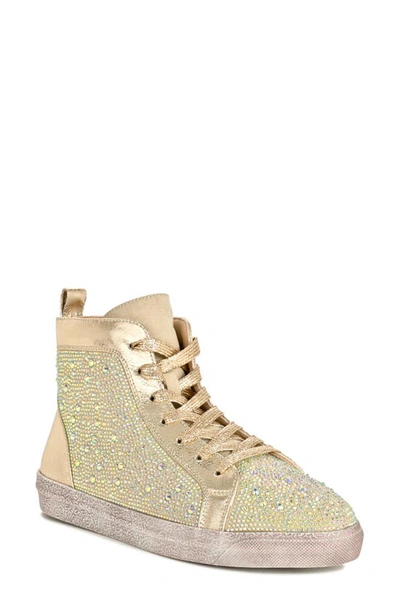 Ninety Union Foxy High Top Sneaker In Gold