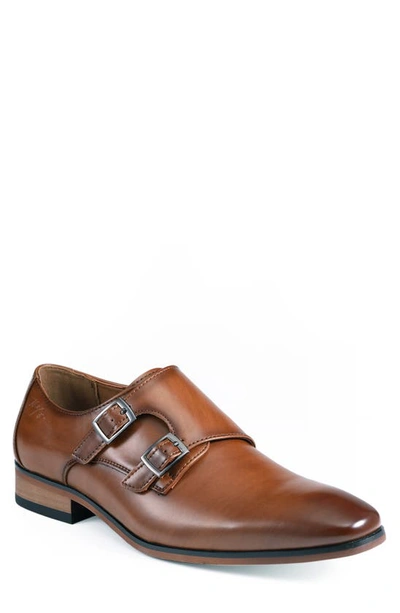 Tommy Hilfiger Summy Double Monk Strap Shoe In Medium Brown
