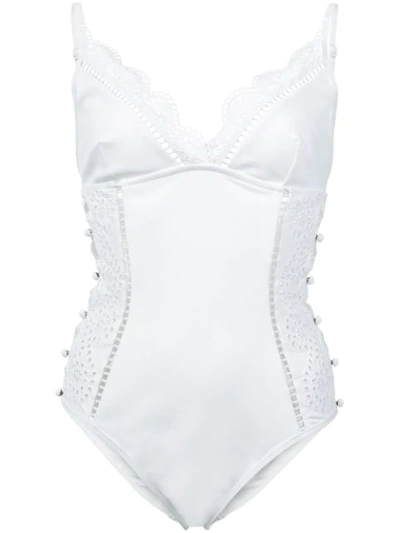 Zimmermann Cut-out Detail Swimsuit - White
