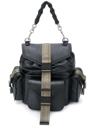 Diesel Miss-match Backpack In Black