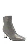 Ninety Union Roxy Pebbled Ankle Boot In Pewter