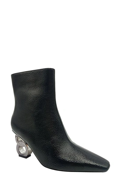Ninety Union Roxy Pebbled Ankle Boot In Black