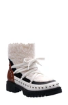 Ninety Union Snowball Faux Shearling Lug Sole Bootie In Black Multi