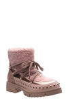 Ninety Union Snowball Faux Shearling Lug Sole Bootie In Blush Multi
